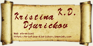 Kristina Đuričkov vizit kartica